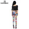 NADANBAO New Design Leggins Fashion Elastic Graffiti Spray Digital Leggins Printed Women Leggings Women Pants
