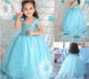 Princess Anna Elsa Dress Cosplay Costume Custom Kids Princess Dress Sequined Cotton Costume Baby Girls Dress Vestidos Children