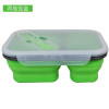 Portable lunch boxs Silicon Collapsible microwave Lunchbox bento lunch boxs folding lunchbox set food container