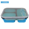 Portable lunch boxs Silicon Collapsible microwave Lunchbox bento lunch boxs folding lunchbox set food container