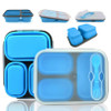 Portable lunch boxs Silicon Collapsible microwave Lunchbox bento lunch boxs folding lunchbox set food container