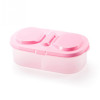 Portable 2 grids Storage Box Food Grade PP Kitchen Food Organizer Case with Lid Case Container