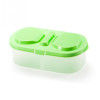 Portable 2 grids Storage Box Food Grade PP Kitchen Food Organizer Case with Lid Case Container
