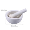 Porcelain Mortar And Pestle Pugging Pot Press Masher Grinders Mixing Grinding Bowl Hand Movement Tool (6CM)