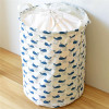 Porable foldable canvas storage organizer bucket trash can bag home office kids toys storage barrels basket bags supplies