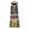 Popular Women Sleeveless Silk Chiffon Long Maxi Dress Summer Beach Sundress Fashion