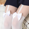 Popular Sexy Girl Women Sexy velvet Tights fake High Stocking Pantyhose Mock Bow Suspender High Knee Tattoo Tights