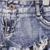Popular in Europe and America Women Sexy Denim Cotton Blue Frayed Mini Super Short Fashion Low Waist Women Short Jeans Hotpants