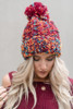 Pom Pom Party Beanie - Red