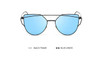POLYREAL 2017 New Cat Eye Sunglasses Women Brand Designer Female Twin-Beams Rose Gold Mirror Sun Glasses Cateye Sunglasses UV400
