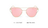 POLYREAL 2017 New Cat Eye Sunglasses Women Brand Designer Female Twin-Beams Rose Gold Mirror Sun Glasses Cateye Sunglasses UV400