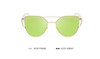 POLYREAL 2017 New Cat Eye Sunglasses Women Brand Designer Female Twin-Beams Rose Gold Mirror Sun Glasses Cateye Sunglasses UV400