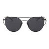 POLYREAL 2017 New Cat Eye Sunglasses Women Brand Designer Female Twin-Beams Rose Gold Mirror Sun Glasses Cateye Sunglasses UV400