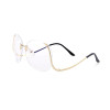 POLYREAL  Sunglasses Women Vintage Oversized Rimless Large Female Transparent Gradient Clear Lens Sun Glasses Frame Eyewear