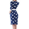 Polka Dot Dress Women 2018 Summer Casual Bodycon Sexy Party Dresses Elegant Midi Club Dress Plus Size bodycon dress GV809