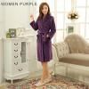 On Sale Men's Classic Kimono Bath Robe Silk Flannel Long Bathrobe Men Winter Warm Robes Male Dressing Gown Mens Lounge Bathrobes