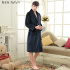 On Sale Men's Classic Kimono Bath Robe Silk Flannel Long Bathrobe Men Winter Warm Robes Male Dressing Gown Mens Lounge Bathrobes