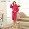 On Sale Men's Classic Kimono Bath Robe Silk Flannel Long Bathrobe Men Winter Warm Robes Male Dressing Gown Mens Lounge Bathrobes