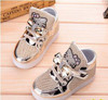 KKABBYII New Baby Girls LED Light Shoes Anti-Slip Sports Kids Sneakers Children's Hello Kitty Chaussure Enfant Size 21-30