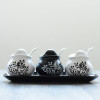 kitchen spice jar seasoning box seasoning bottle seasoning box sauce pot with pallet ceramic set