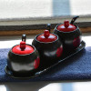 kitchen spice jar seasoning box seasoning bottle seasoning box sauce pot with pallet ceramic set