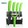 Kitchen knives Ceramic Knives Cook Set 3" Paring 4" Utility 5" Slicing 6" chef Knife+Holder+Peeler Sharp Black Blade