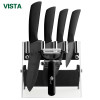 Kitchen knives Ceramic Knives Cook Set 3" Paring 4" Utility 5" Slicing 6" chef Knife+Holder+Peeler Sharp Black Blade