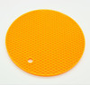 Kitchen Accessories 18cm Round Silicone Non-slip Heat Resistant Mat Coaster Cushion Placemat Pot Holder
