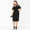 Kissmilk Plus Size New Fashion Women Clothing Basic Streetwear OL Sexy Lace Dress Patchwork Slim Big Size Dress 3XL 4XL 5XL 6XL