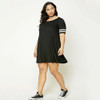 Kissmilk Big Size Fashion Women Clothing Casual Basic Solid Dress O-Neck Stripe Comfortable Dress Plus Size Dress 4XL 5XL 6XL