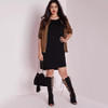 Kissmilk 2018 Big Size New Fashion Women Clothing Casual Brief Solid O-Neck Loose Summer Dress Plus Size Dress 4XL 5XL 6XL