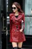 2 Uses For Short And Long Green Leather Coats Women Faux Leather Jacket Turn-Down Collar Jaqueta Couro Jaqueta De Couro Feminina