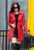 2 Uses For Short And Long Green Leather Coats Women Faux Leather Jacket Turn-Down Collar Jaqueta Couro Jaqueta De Couro Feminina