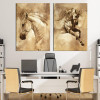 2 Pcs/Set Modern European Oil Painting Horse On Canvas Wall Art Picture Wall Pictures for Living Room Modern Wall Painting
