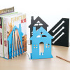2 pcs/pair Fashion house shape Bookshelf Metal Bookend Desk Holder Stand for Books Organizer Gift Stationery Support Holder