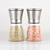 2 Pcs/Lot Stainless Steel Salt And Pepper Mill Glass Body Spice Salt and Pepper Grinder Kitchen Accessories Cooking Tool