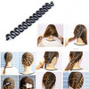 2 PCS Women Lady French Hair Braiding Tool Braider Roller Hook With Magic Hair Twist Styling Bun Maker Hair Band Accessories