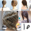 2 PCS Women Lady French Hair Braiding Tool Braider Roller Hook With Magic Hair Twist Styling Bun Maker Hair Band Accessories