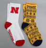 2 pairs Preppy Women Socks contrast colors Girls pink One Size Crew Sock