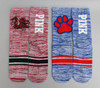 2 pairs Preppy Women Socks contrast colors Girls pink One Size Crew Sock