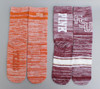 2 pairs Preppy Women Socks contrast colors Girls pink One Size Crew Sock