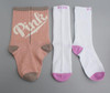 2 pairs Preppy Women Socks contrast colors Girls pink One Size Crew Sock