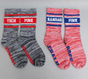 2 pairs Preppy Women Socks contrast colors Girls pink One Size Crew Sock