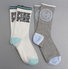 2 pairs Preppy Women Socks contrast colors Girls pink One Size Crew Sock
