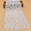 1yard elastic lace ribbon 18CM wide embroidered nigerian african lace fabric White lace trimmings for sewing accessories Wedding