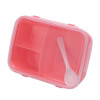 1x Convenient Lunch 3 Compartments With Bento Box Food Container Student New Tableware Dinnerware