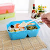 1x Convenient Lunch 3 Compartments With Bento Box Food Container Student New Tableware Dinnerware