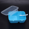 1x Convenient Lunch 3 Compartments With Bento Box Food Container Student New Tableware Dinnerware