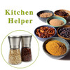 Salt and Pepper Grinder Set, Slim Brushed Stainless Steel Pepper Mill and Salt Mill -Adjustable Ceramic Rotor (Set of 2)