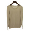 SALE 2016 Autumn Winter Women Casual Long Sleeves Cashmere Sweaters Back Hollow Out Wool Sweaters Women Pullovers Tops Wholesale